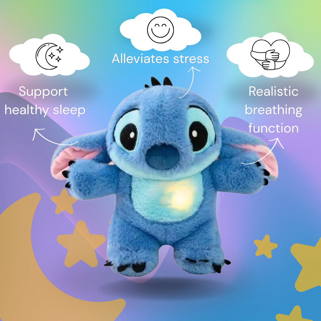 Peluche que respira: luces, sonido y amor